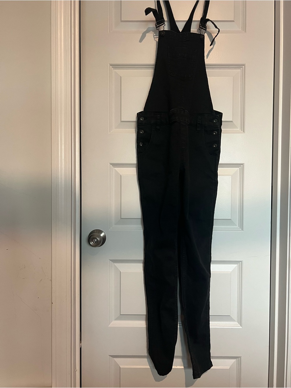 Sneak Peek Black Denim Overalls Jumpsuit